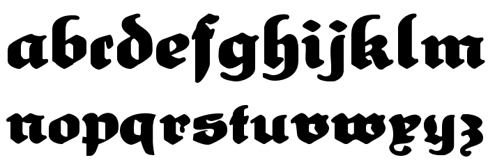 Heimat Font LOWERCASE