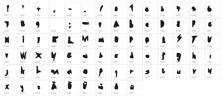 Heimchen Black Character Map