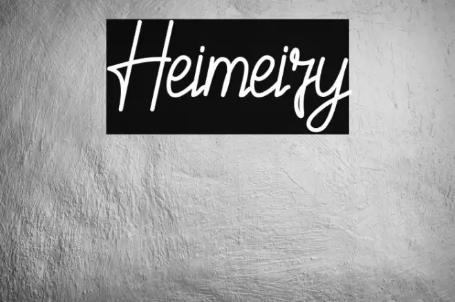 Heimeiry Font examples