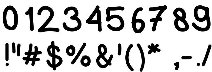 HeinWriting Font OTHER CHARS