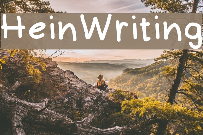 HeinWriting Font examples