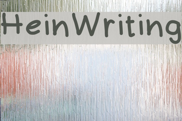 HeinWriting Font examples