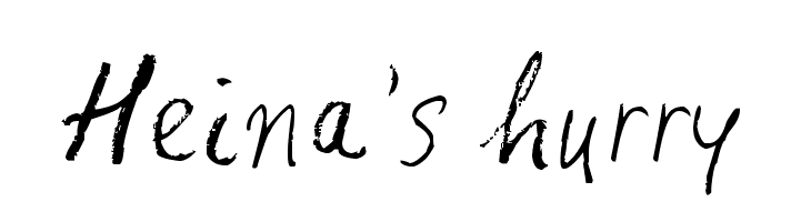 Heina's hurry  Free Fonts Download