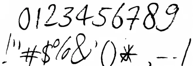 Heina's hurry Font OTHER CHARS