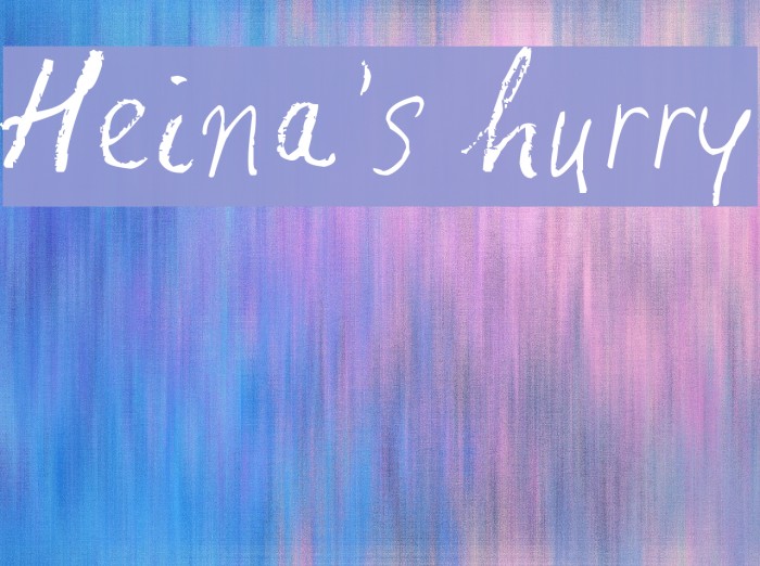 Heina's hurry Example 2