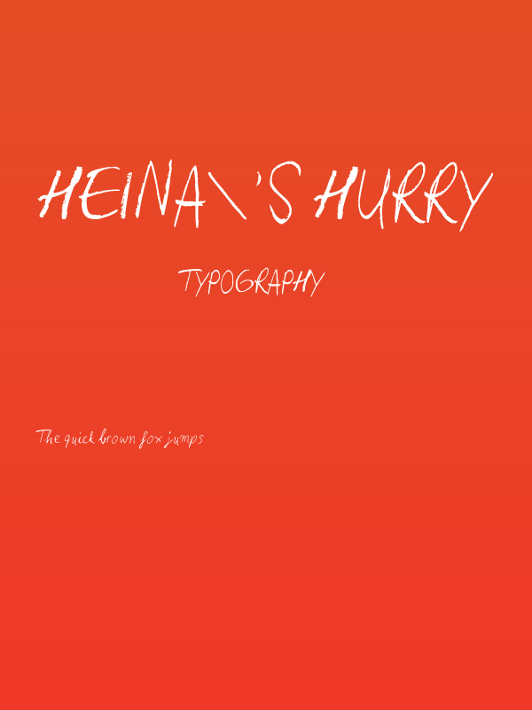 Heina's hurry Poster