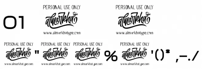 Heinch Medium Font OTHER CHARS