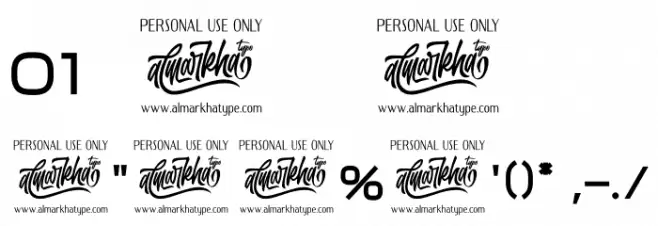 Heinch Medium Font OTHER CHARS