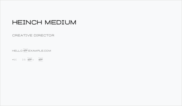Heinch Medium Business Card