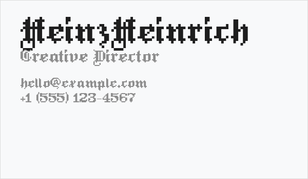 HeinzHeinrich Business Card