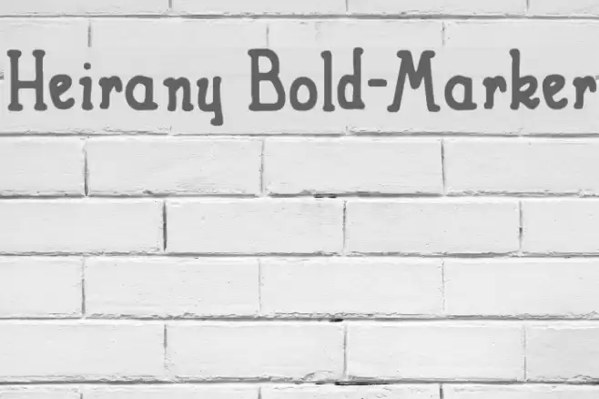 Heirany Bold-Marker Font examples