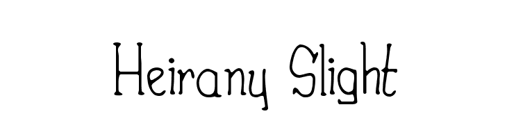 Heirany Slight Font