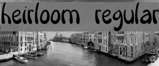 Heirloom Regular Font examples