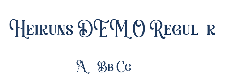 Heiruns DEMO Regular Font Preview