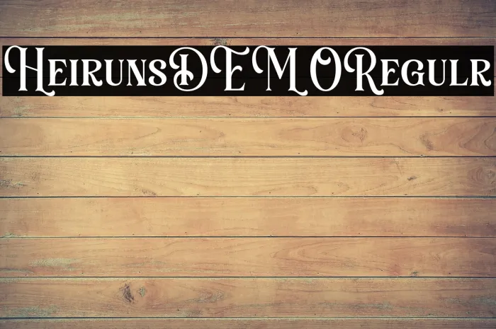 Heiruns DEMO Regular Example 2
