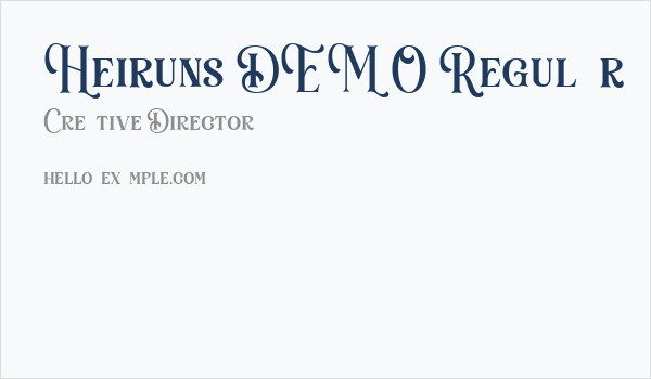 Heiruns DEMO Regular Business Card