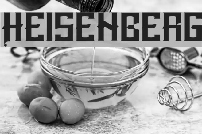 Heisenberg Font examples