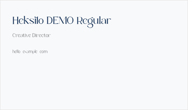 Heksilo DEMO Regular Business Card