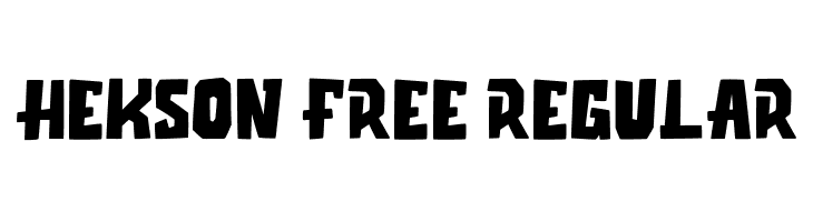 Hekson Free Regular  Free Fonts Download