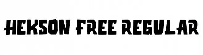 Hekson Free Regular  Free Fonts Download