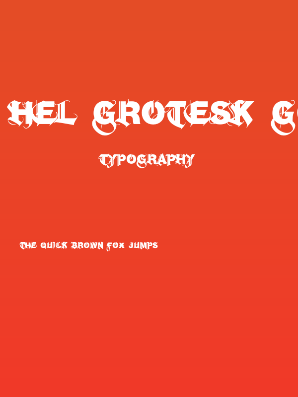 Hel Grotesk Gothiq Black Poster