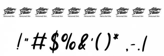 Heland - Personal Use Font OTHER CHARS