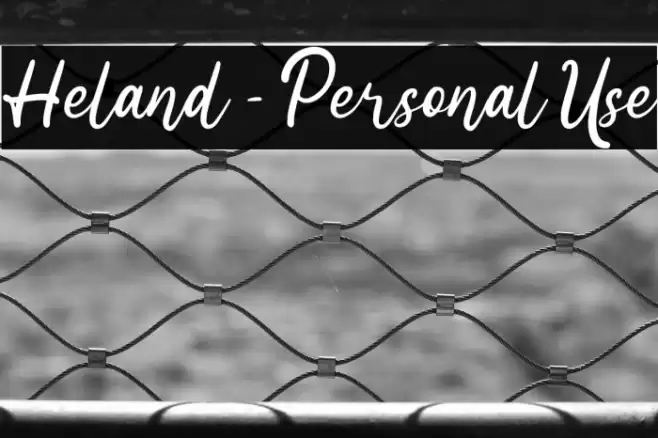 Heland - Personal Use Font examples