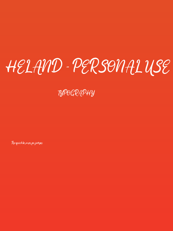 Heland - Personal Use Poster