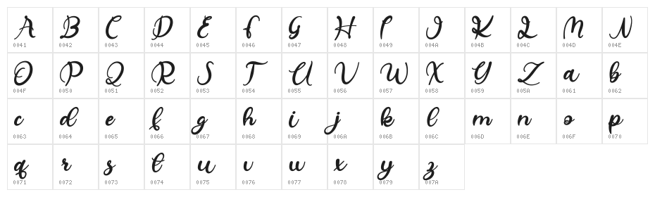 Helegra FREE Character Map