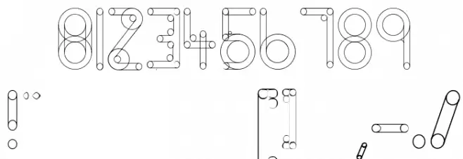 HelenBrown Outline Font OTHER CHARS