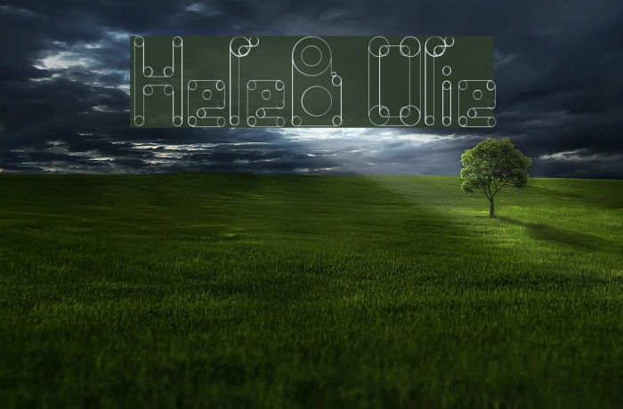 HelenBrown Outline Font examples