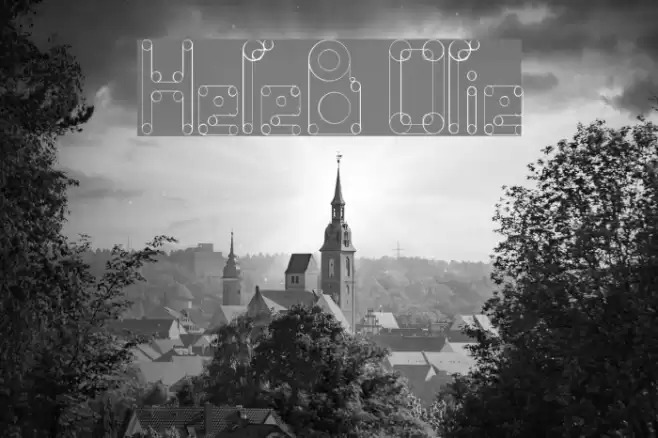 HelenBrown Outline Font examples