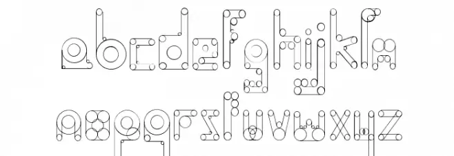 HelenBrown Outline خط أحرف صغيرة