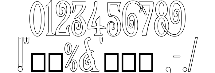 Helena-Outline Font OTHER CHARS