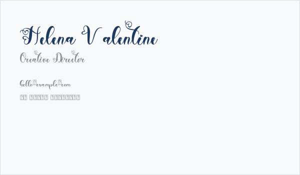 Helena Valentine Business Card