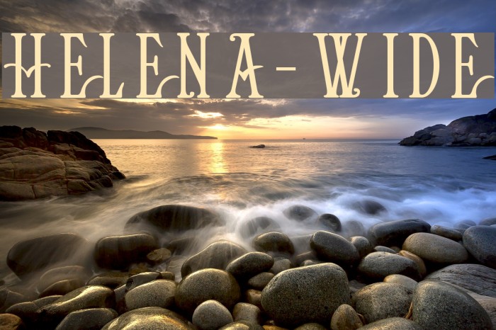 Helena-Wide Font examples