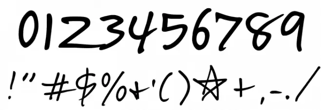 HelenasHand Font OTHER CHARS