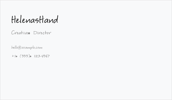 HelenasHand Business Card