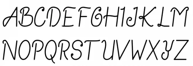 Helendia Script Font Litere mari