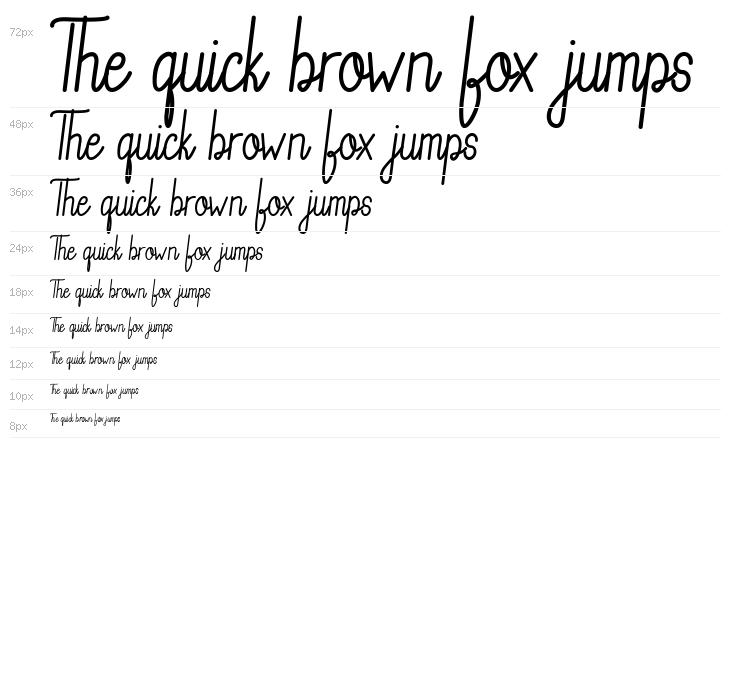 Helendia Script Waterfall