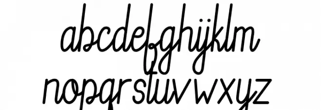 Helendia Script फ़ॉन्ट लोअरकेस