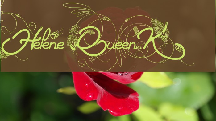 Helene Queen.K Font examples