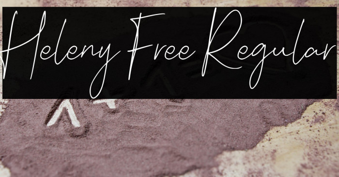 Heleny Free Regular Caratteri examples