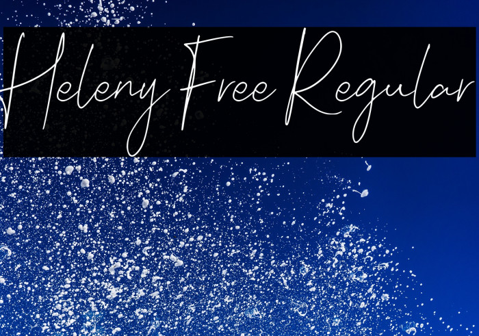 Heleny Free Regular Caratteri examples