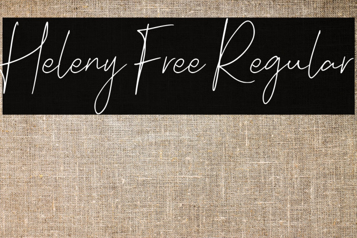 Heleny Free Regular Caratteri examples