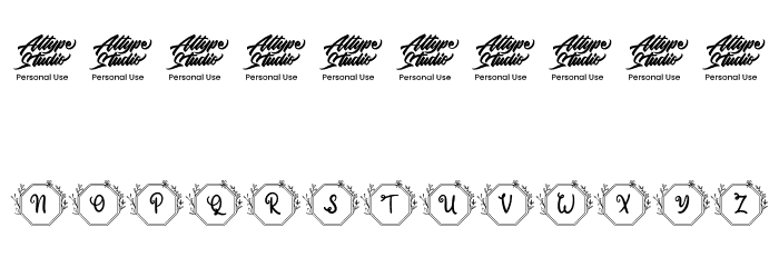 Heleny Monogram Regular Font OTHER CHARS