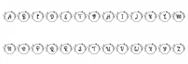 Heleny Monogram Regular Caratteri MAIUSCOLE