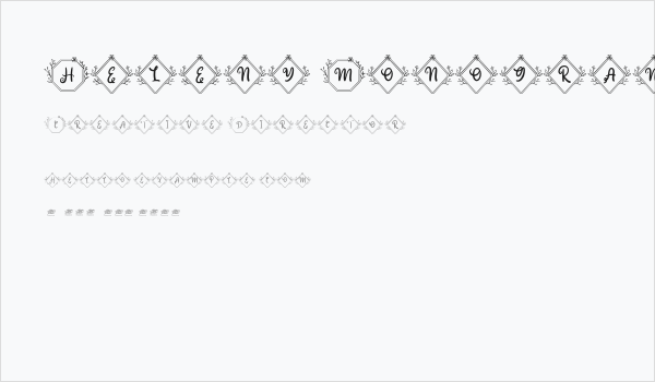 Heleny Monogram Regular Business Card