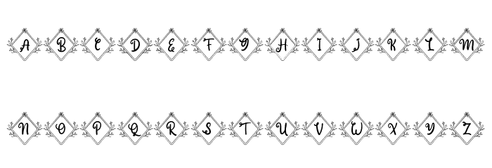 Heleny Monogram Regular Font LOWERCASE