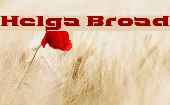 Helga Broad Font examples